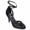 Banned Retro Ankle Strap Pumps - Vast Lagoon Black
