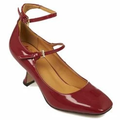 Banned Retro Patent Leather Pumps - Margarita Burgundy