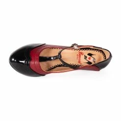 Banned Retro Pumps - Diva Blues Burgundy -Poizen Industries Sales banned retro pumps diva blues burgundy4