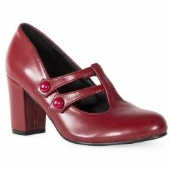Banned Retro Pumps - Isabella Burgundy