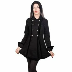 Black Pistol Denim Coat - Pirate Jacket