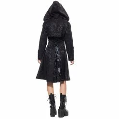 Black Pistol Ladies' Coat - Black Rose -Poizen Industries Sales black pistol ladies coat black rose4