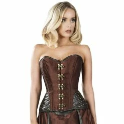Burleska Corset - Warrior Taffeta Brass