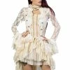 Burleska Lace Steampunk Jacket - Destiny Cream -Poizen Industries Sales burleska lace steampunk jacket destiny cream