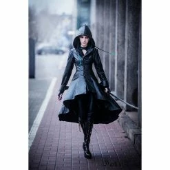 Dark In Love Vegan Leather Coat - Cocktail