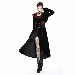 Dark In Love Velvet Coat - Red Riding Goth -Poizen Industries Sales dark in love velvet coat red riding goth4
