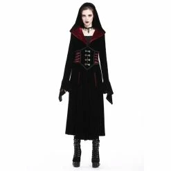 Dark In Love Velvet Coat - Red Riding Goth -Poizen Industries Sales dark in love velvet coat red riding goth5