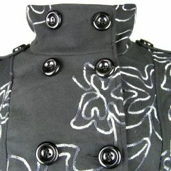 H&R Coat - Black Embroidery -Poizen Industries Sales h r coat black embroidery 64