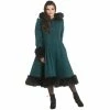 Hell Bunny Vintage Coat - Elvira Green