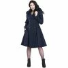 Hell Bunny Vintage Coat - Milan Navy -Poizen Industries Sales hell bunny vintage coat milan navy