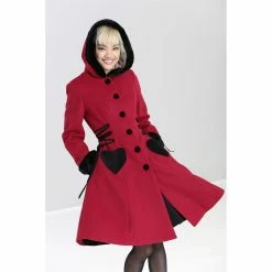 Hell Bunny Vintage Coat - Scarlet Red