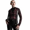 Killstar Biker Jacket - Freak Flag Blood Tartan -Poizen Industries Sales killstar biker jacket freak flag blood tartan