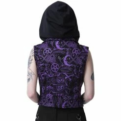 Killstar Cropped Biker Vest - Miss Morbid -Poizen Industries Sales killstar cropped biker vest miss morbid4
