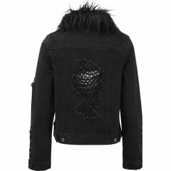 Killstar Denim Biker Jacket - Dark Daze -Poizen Industries Sales killstar denim biker jacket dark daze4