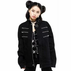 Killstar Denim Biker Jacket - Reign -Poizen Industries Sales killstar denim biker jacket reign5