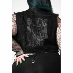 KILLSTAR Denim Vest - Sanctity Patch -Poizen Industries Sales killstar denim vest sanctity patch5