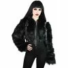 Killstar Faux Fur Jacket - Night Creature -Poizen Industries Sales killstar faux fur jacket night creature