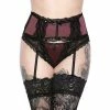 Killstar Garter Belt - She's Poison Wine -Poizen Industries Sales killstar garter belt shes poison wine