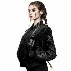 Killstar Ladies' Varsity Jacke - Night Terror -Poizen Industries Sales killstar ladies varsity jacke night terror2