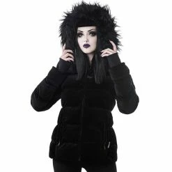Killstar Velvet Puffer Jacket - Lisa Luna