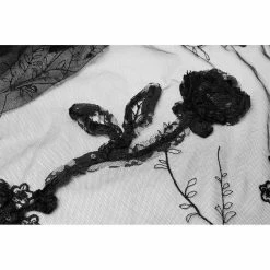 Punk Rave Cape - Black Roses -Poizen Industries Sales punk rave cape black roses6