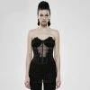 Punk Rave Corset - Black Palace -Poizen Industries Sales punk rave corset black palace
