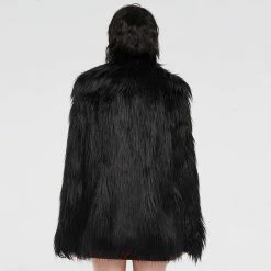 Punk Rave Faux Fur Coat - Now I'm Feeling Zombified -Poizen Industries Sales punk rave faux fur coat now im feeling zombified6