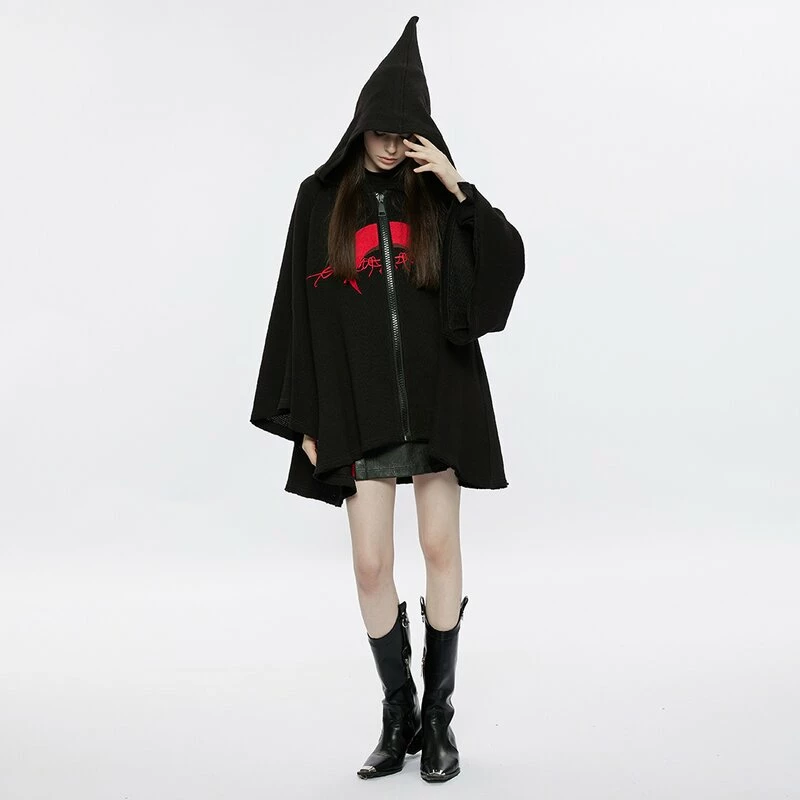 Punk Rave Jacket - Red Moon Poncho 5 Punk Rave Jacket - Red Moon Poncho - Image 3