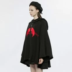 Punk Rave Jacket - Red Moon Poncho 11 Punk Rave Jacket - Red Moon Poncho -Poizen Industries Sales punk rave jacket red moon poncho4