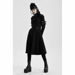Punk Rave Ladies' Coat - Silent Assassin Black