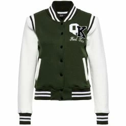 Queen Kerosin College Jacket - Cheer Team Olive