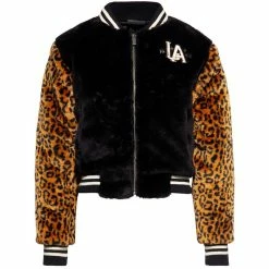 Queen Kerosin Faux-Fur College Jacket - L.A. 55