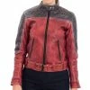 Queen Kerosin Leather Biker Jacket - Racing Burgundy -Poizen Industries Sales queen kerosin leather biker jacket racing burgundy