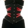 RE-AGENZ Underbust Corset - Nitrogenium With Red Lacquer Edging