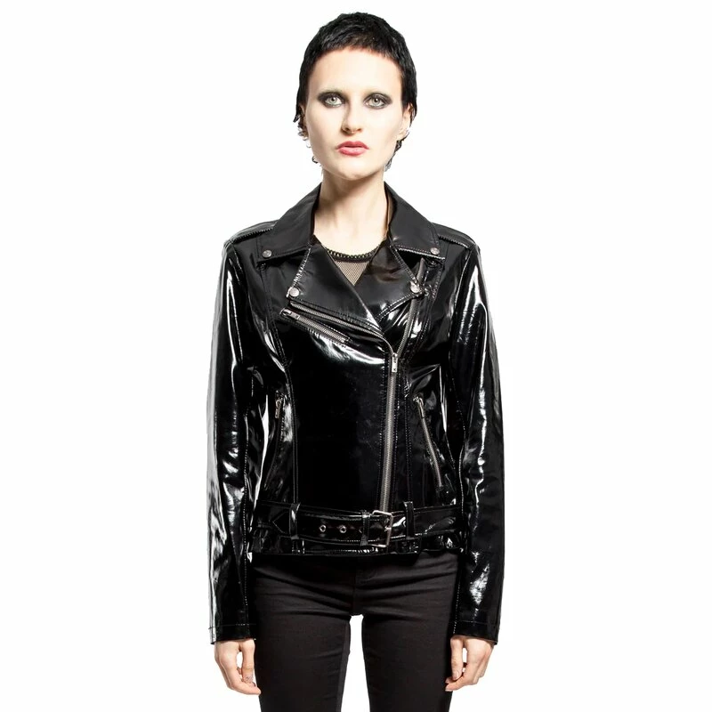 Tripp NYC Faux-Leather Biker Jacket - Vinyl Moto 3 Tripp NYC Faux-Leather Biker Jacket - Vinyl Moto